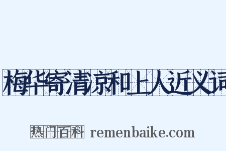 梅华寄清凉和上人近义词是什么意思的图片